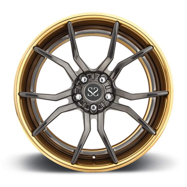 2 PC Forged Alloy Performance Rims 18 19 20 21 22 23 Inch Polished Golden For Ghost Wheels