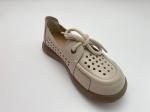 Breathable hollow lace-up comfortable women's shoes with soft soles white