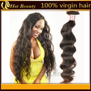 Quality Natural Wave Remy Brazilian Virgin Human Hair Extensions 12'' - 32'' Black wholesale