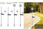 LED Solar Energy Aluminum Wire Ball Lights Outdoor Waterproof Garden Villa