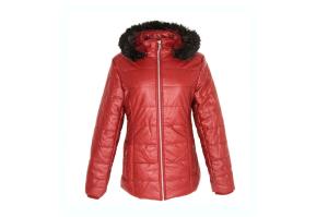 Quality Ladies PU Coats Jacket Quality Fashion Keep Warm Autumn And Winter Burgundy wholesale