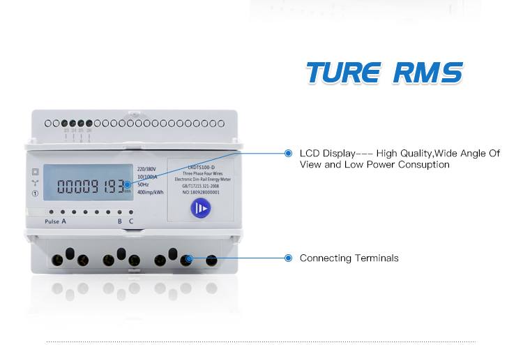 High quality Cheap Price DIN-RAIL Three Phase multi KWH ENERGY POWER METER