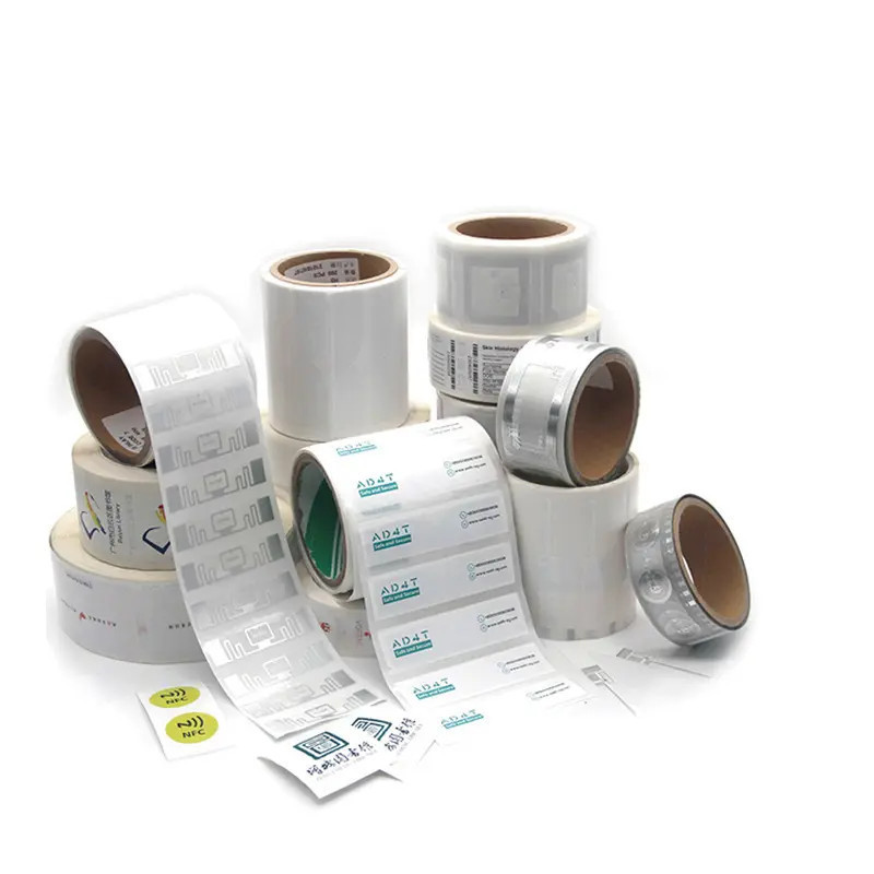 UHF Transparent PVC Aluminum Etched PET Wet Inlay RFID Tag Various Sizes Available