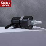 28/400 Bathroom Soap Pump PP Ribbed Black Glass Soap Dispenser