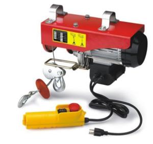 Quality Black Mini Electric Hoist Light Duty Double Hook Energy Saving wholesale