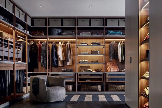 Customizable Modern Walk-in System Organizer for Bedroom Clothes Wardrobe Cabinet