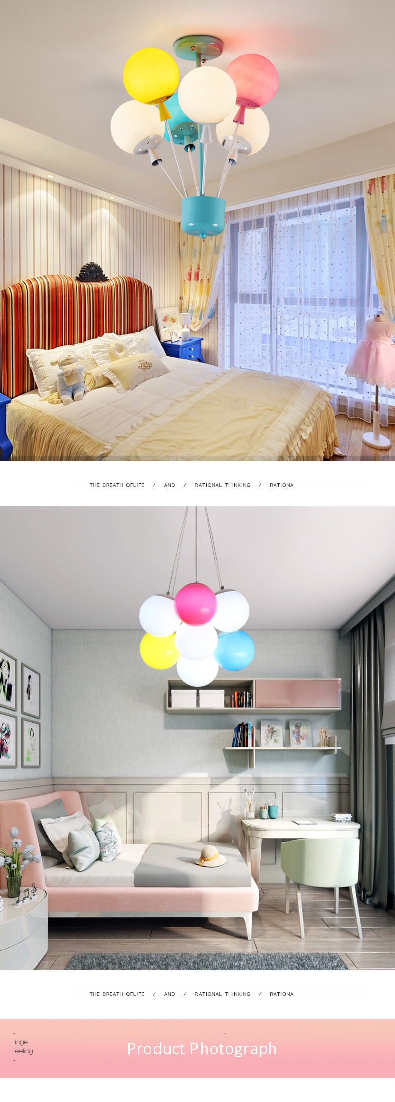Balloon Fly House Color Nordic Simple Cartoon Children's Room Chandelier(WH-MA-169)