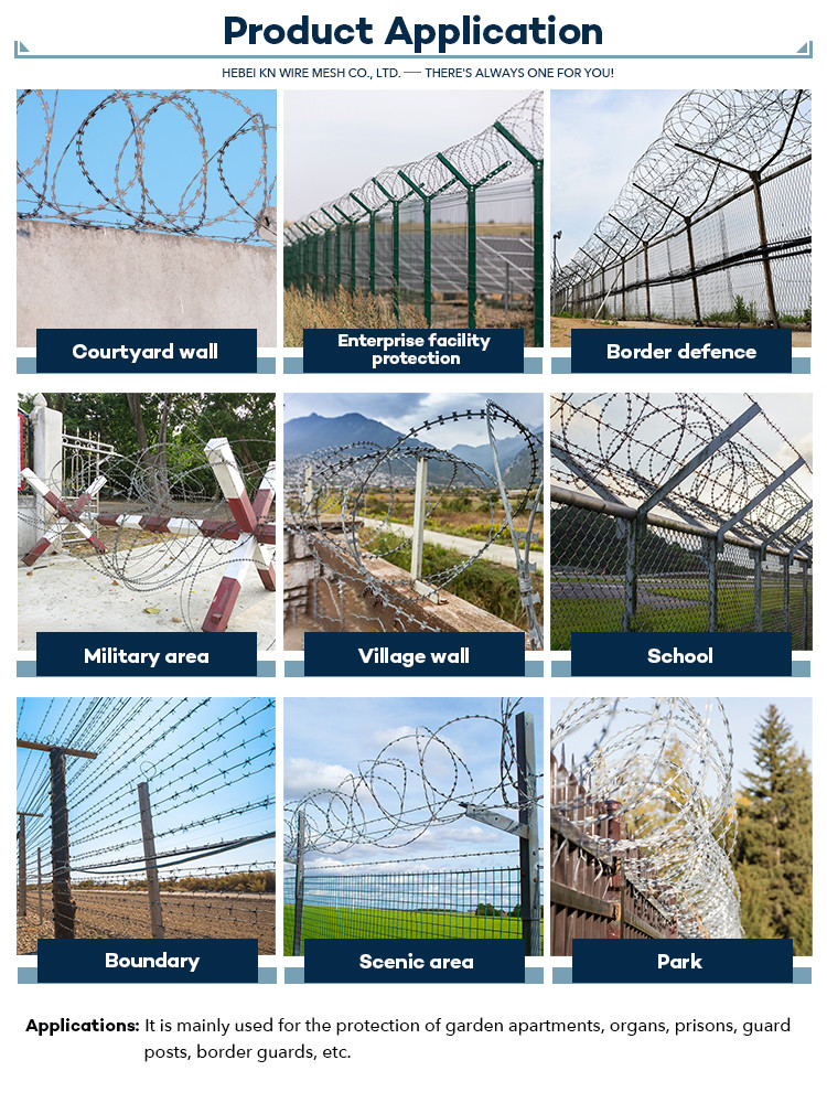 Farm Galvanized Safety Razor Barbed Wire Roll Pasture Barbed Wire Coil