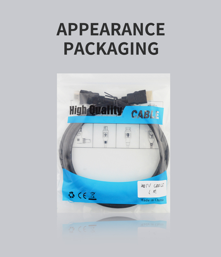 HDTV 4K 6ft Hdmi Cable 1.5 Mtr Hdmi Cable Strong Wear Resistance