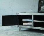 2 Door Industrial Iron Metal Distressed Cabinet TV Stand Industrial Furniture
