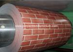 Brick / Wooden Grain Pre Painted Galvalume Sheets , Precoated Galvalume Sheets