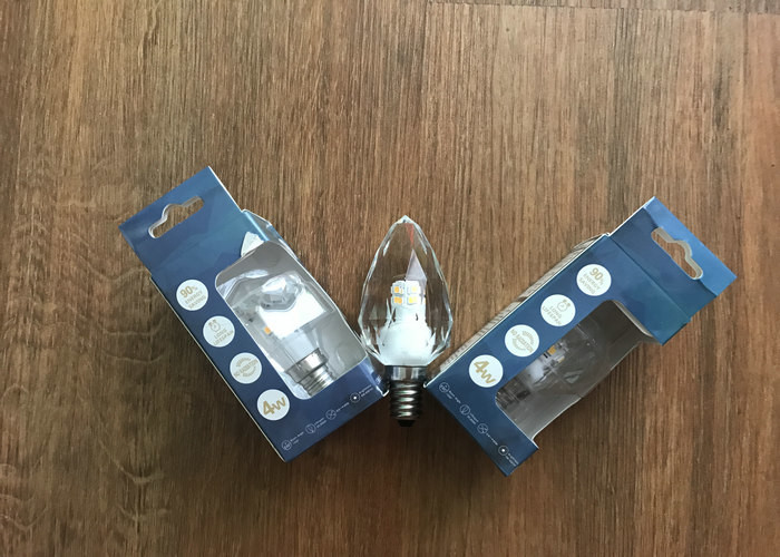 C35 450lm Crystal Led Candle 4.3w Uniform Light Spot For Decorative Lighting