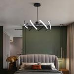 Black chandelier Iron Dimmable lustre design For Bedroom Living Dinning Room