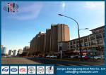 Galvanized Round Tapered 8m Outdoor Commercial Light Poles Painting
