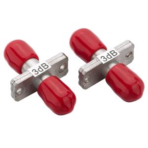 Quality CATV 1640nm Fiber Optic Attenuator 3dB Single Mode Red Cap ST Simplex wholesale