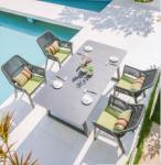 Outdoor Furniture Rattan Chair and Aluminum Dining Table for Restaurant Outdoor
