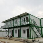 Double Layer Prefabricated Container House Fabricated Portable Apartment