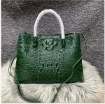 Authentic Alligator Skin Female White Purse Lady Three-way Handbag Genuine