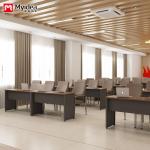 Company staff training desk with adjustable height legs, long strip office desk