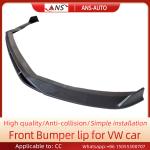 Bright Black Carbon Fiber Front Lip , Volkswagen CC Car Front Splitter