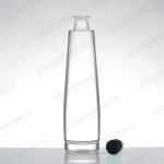 Customized 700ml 750ml Wine Glass Bottle with Glass Collar and Healthy Lead-free