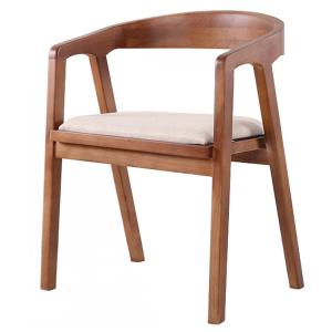 Quality Modern Solid Wood Chairs Dining Furniture With Leather Seater And Armrest wholesale