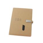 Customized Multifunctional Business Hardcover Smart Powerbank Pu Loose Leaf