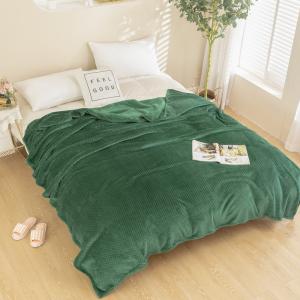Quality Adult Bed Sofa Chair Coral Fleece Blanket Solid Jacquard Design Ultimate Comfort Cozy Warmth wholesale
