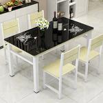 Contemporary Glass / Marble Dining Table Set Customization Acceptable