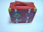 Red Painting Metal Tin Lunch Box For Medicine , Thickness 0.23mm