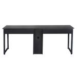 Black 300LBS Capacity 2 Person Computer Desk / Two Person Office Desk