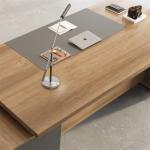 Walnut Color Modern Manager Office Desk Commercial Furniture Support customizati