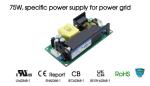 75W 12V AC DC Open Frame Power Supply 115VAC Single Output EN55032
