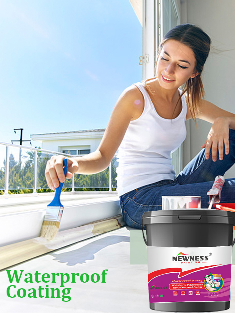 Cement-based Polyurethane Liquid Rubber Waterproof Coating for Roof Membrane 20KG/Bucket