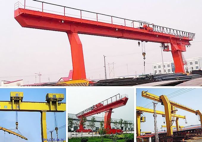 Outdoor L Type Single Beam Gantry Crane , Electric Travelling Gantry Crane