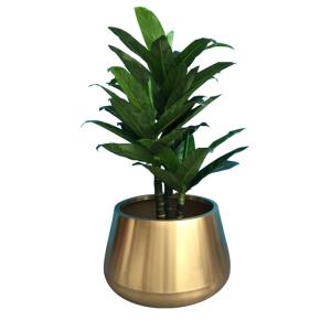 Quality Hot sale decorative round steel flower pots small planter wholesale