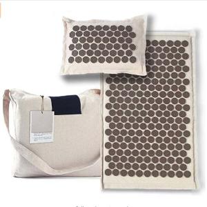 Quality 63.5*38.1*2.5cm High Stretchable Gray Massage Acupressure Yoga Mat With Spikes wholesale