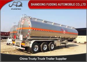 Quality 304 Stainless Steel 15000 Gallon 35000L Diesel / Gasoline Tank Trailer With 12 Wheeler wholesale