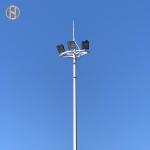 Dodecagon Shape High Mast Pole Galvanised Light Pole 75FT 80FT