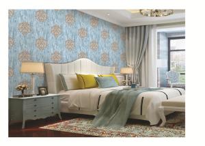 Quality PVC vinyl wallpaper damask design classic metallic color washable waterproof wholesale