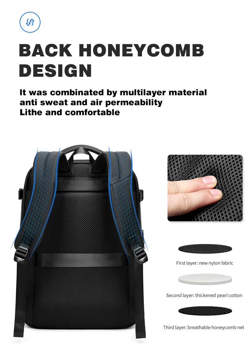 Anti Sweat Waterproof Laptop Rucksack Rainproof Laptop Backpack Comfortable