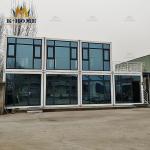 Prefabricated Removable Mobile Modular Portable Construction Office WIth Glass