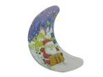 Metal Empty Christmas Gift Boxes , Moon Shaped Box For Food Package