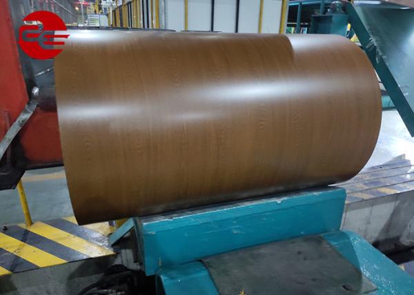0.12mm - 3.0mm Thickness Wood Grain Ppgi Coil Sheet / Prepainted Galvanized