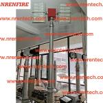 6m pneumatic telescopic mast lighting tower 4x120W LED mounted