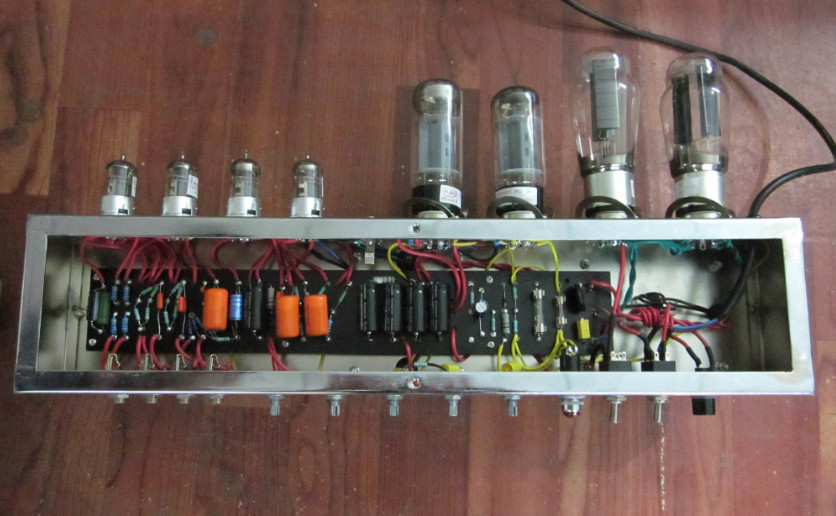 Fender Twin Style Hand Wired Point to Point Electric Guitar Amplifier Chassis with Ruby Tubes 40W