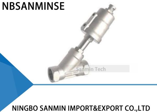 JDF100 2 Way Stainless Steel Pneumatic Angle Seat Valve Actuator Piston Control