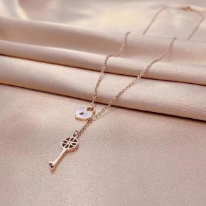 Quality ODM Titanium Steel Key Gold Pendant Necklace Womens wholesale