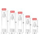 airless spray bottles 15 ml 30 ml 50 ml 80ml 100ml