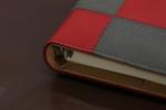 PU Leather Ring Binder Journal , Middle Size Refillable Planners Organizers
